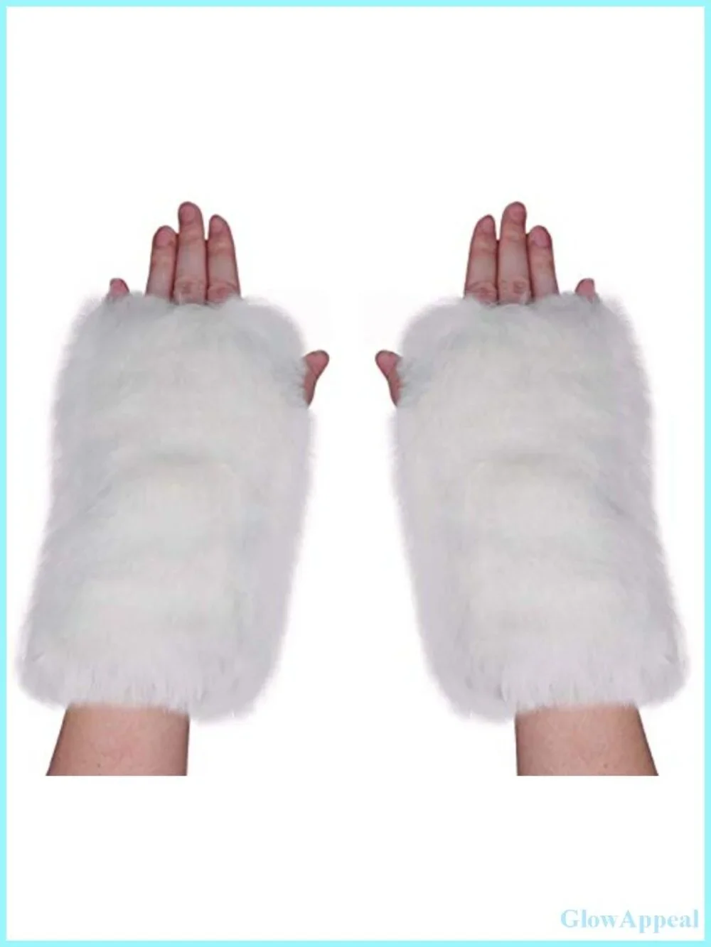 Faux Fur Fingerless Mittens Warm Soft Arm Warmer Gloves